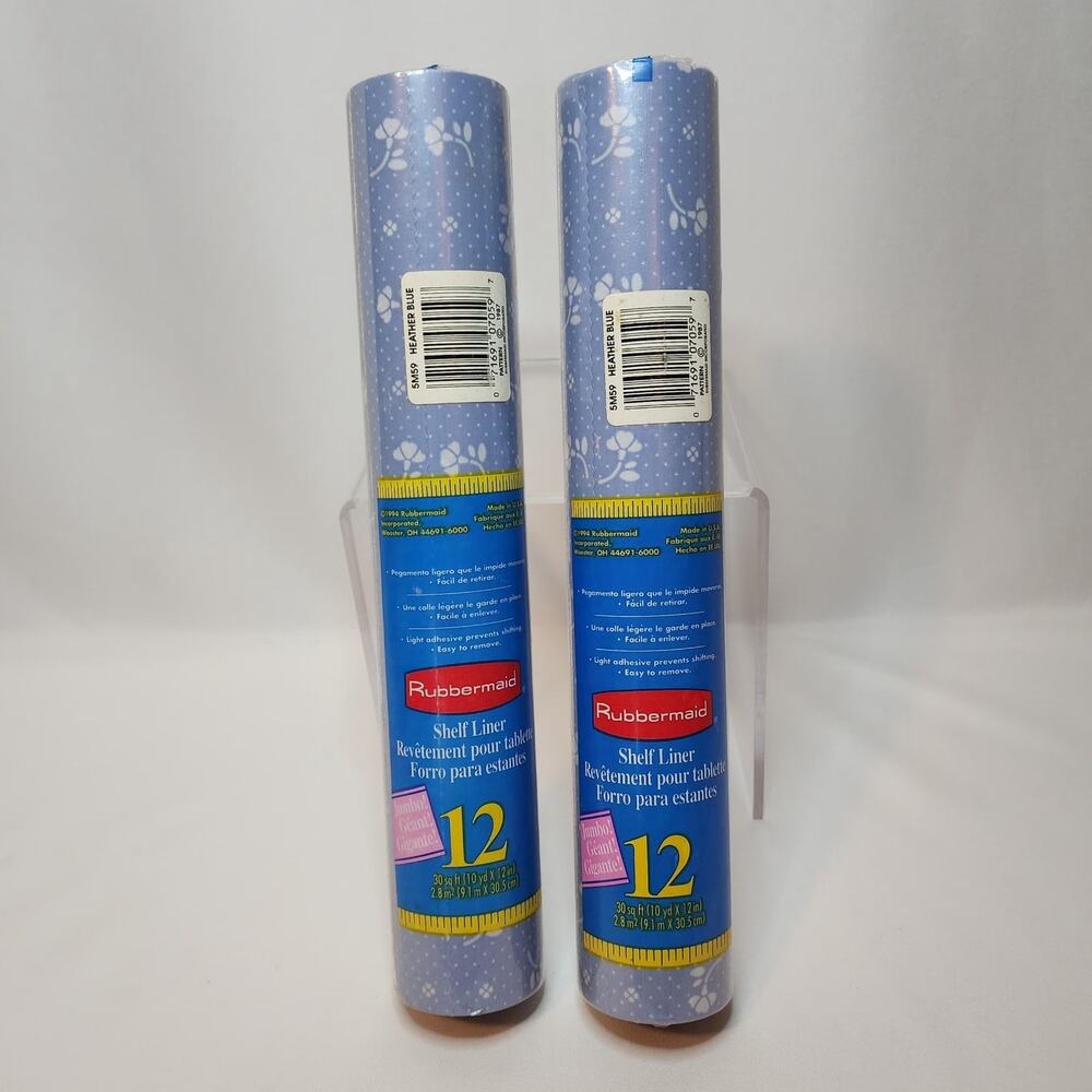 Vintage 1994 Rubbermaid Shelf Liner – Heather Blue 30 Sq Ft Total